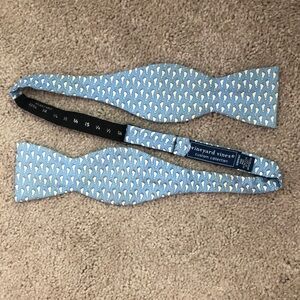 UNC CH blue with Tar Heel insignia bow tie, silk